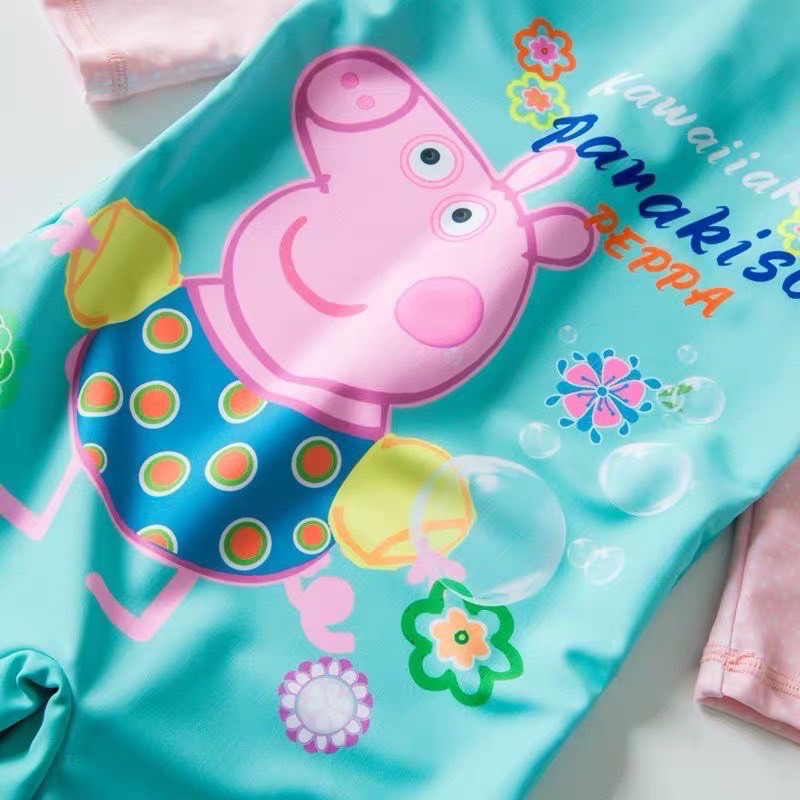 [Kèm nón] Đồ bơi liền Peppa pig bé trai bé gái