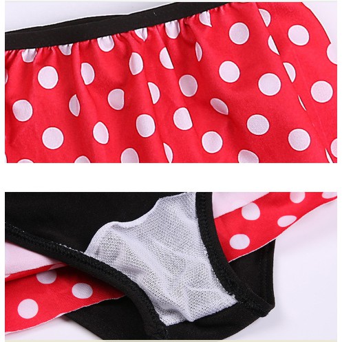 Bikini bé gái Mickey chấm bi (2-3 tuổi) kèm mũ