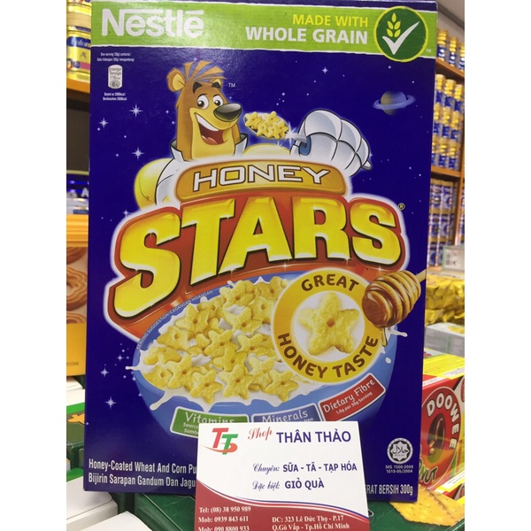 Bánh Ngũ Cốc Ăn Sáng Dinh Dưỡng Honey Stars - 330 gram