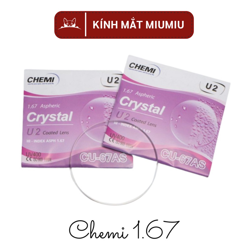 Tròng Kính Chemi Hàn Quốc 1.67 Cận/ Viễn/ Loạn Chính Hãng
