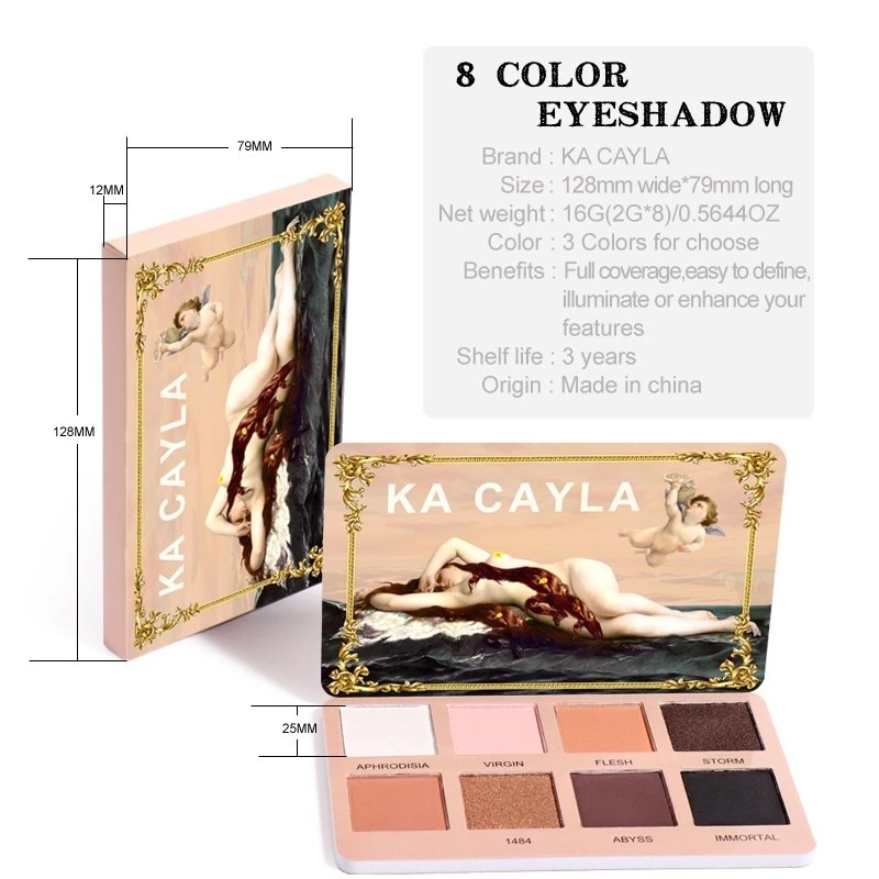 [Hàng mới về] Bảng phấn mắt Ka Cayla 8 màu lì và long lanh trang điểm không thấm nước | BigBuy360 - bigbuy360.vn
