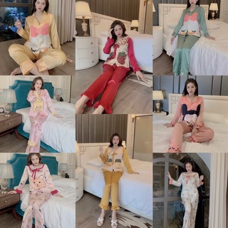 Pijama - Đồ Mặc Nhà Tay Dài Quần Dài, Chất Satin Cao Cấp, Form dưới 58 kg