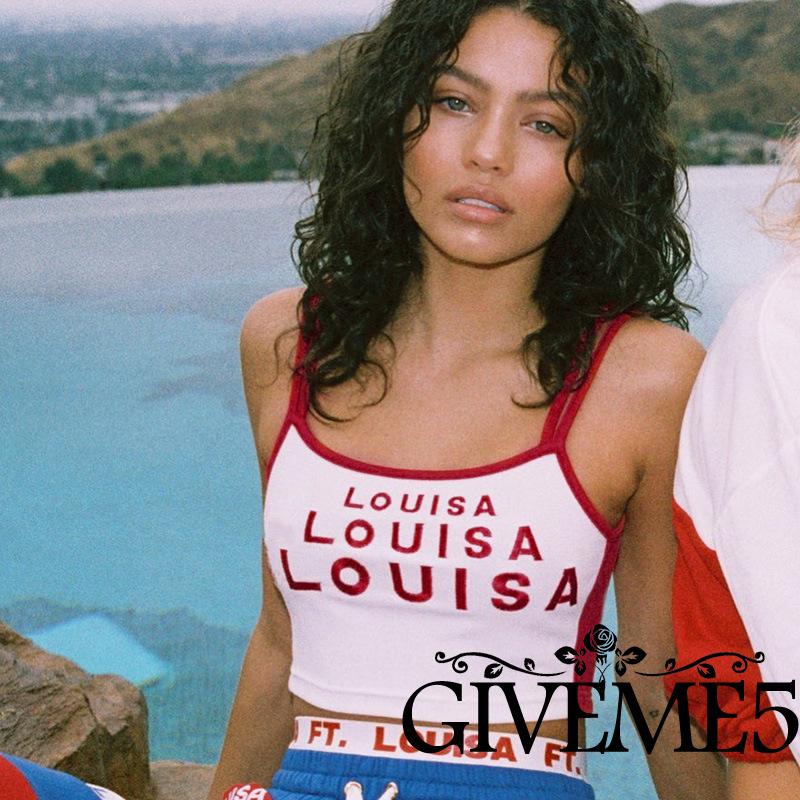 Áo Ba Lỗ Nữ Thêu Chữ Thời Trang