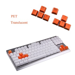 9pcs PBT Keys Backlit Translucent Keycaps For Cherry MX Mechanical Keyboard