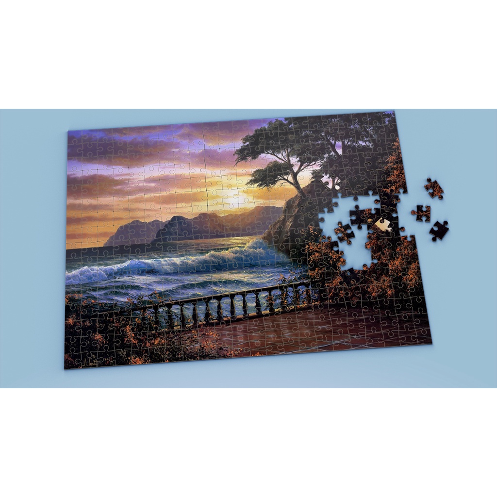 Tranh ghép hình Artistic - Tranh ghép hình SUNSET - Mẫu 1 - Nhận in theo yêu cầu