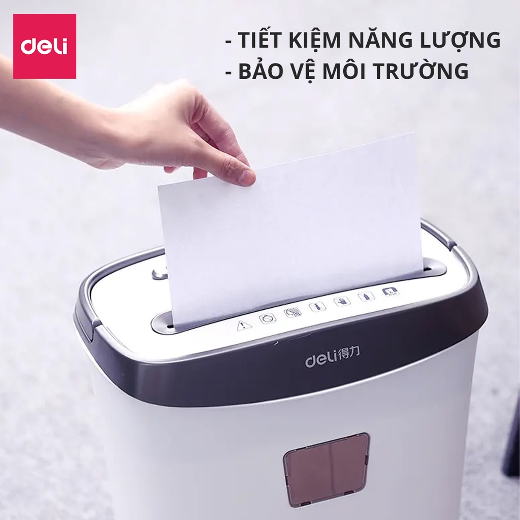 Máy Hủy Tài Liệu Cao Cấp Deli Chính Hãng - Phù Hợp Cho Bảo Mật Giấy Tờ Trong Doanh Nghiệp, Văn Phòng, Nhà Trường - 9928