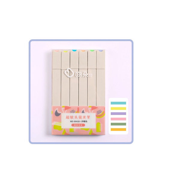 Bút Highlight ♥️HOT TREND♥️ da quang set 6 bút màu sắc dễ sử dụng cho văn phòng trường học