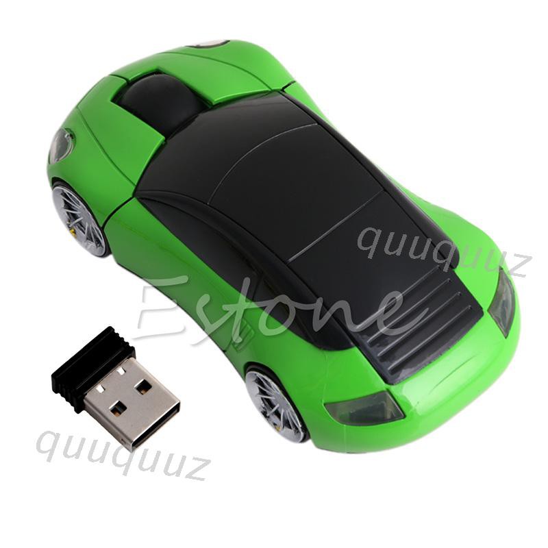 Bộ nhận tín hiệu chuột quang không dây USB hình xe hơi 2.4g 1600dpi