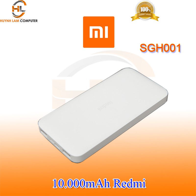 Pin sạc dự phòng 10.000mAh Redmi SGH001 [TRẮNG] Input Micro USB + Type C (VXN4286GL) - Chính hãng
