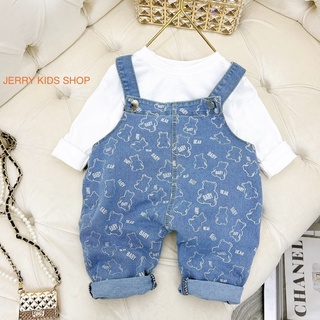 Quần yếm bò cho trẻ em tặng kèm áo phông jerry kids shop