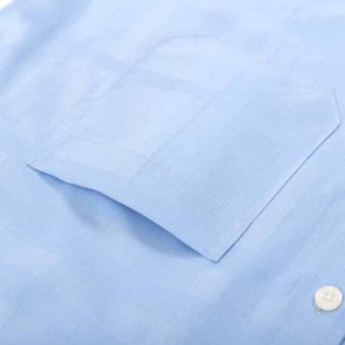 Áo Sơ Mi Nam Công Sở Trung Niên Anton Somianton Màu Xanh Dương Dài Tay Họa Tiết Kẻ Caro Vải Sợi Tre - YAT203