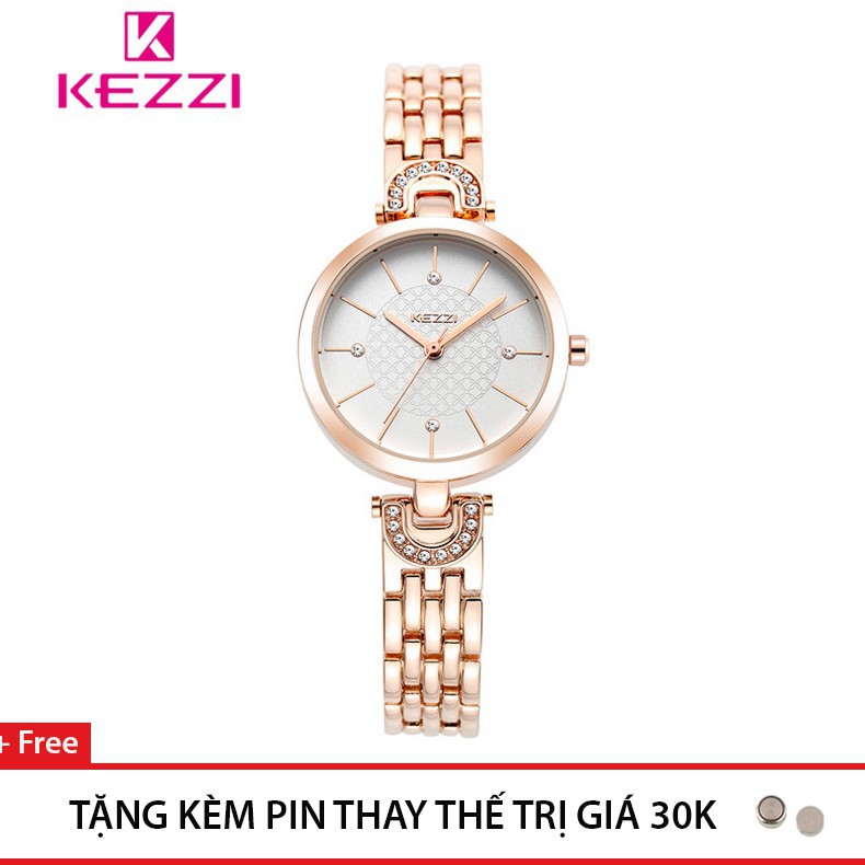 Đồng hồ nữ, đồng hồ thời trang Kezzi kw1461 chính hãng dây kim loại size 30mm