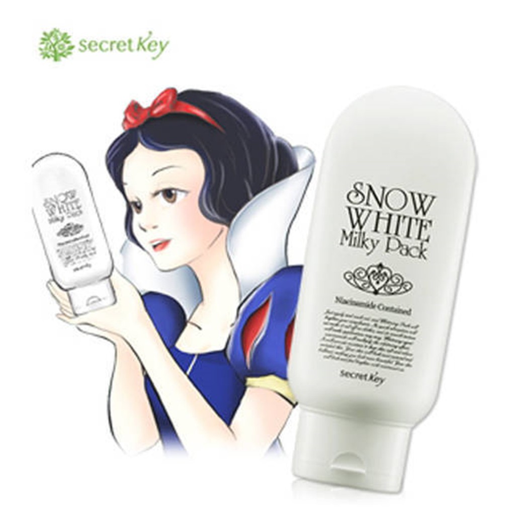 Kem Tắm Trắng Snow White - Secret Key Snow White Milky Pack 200g