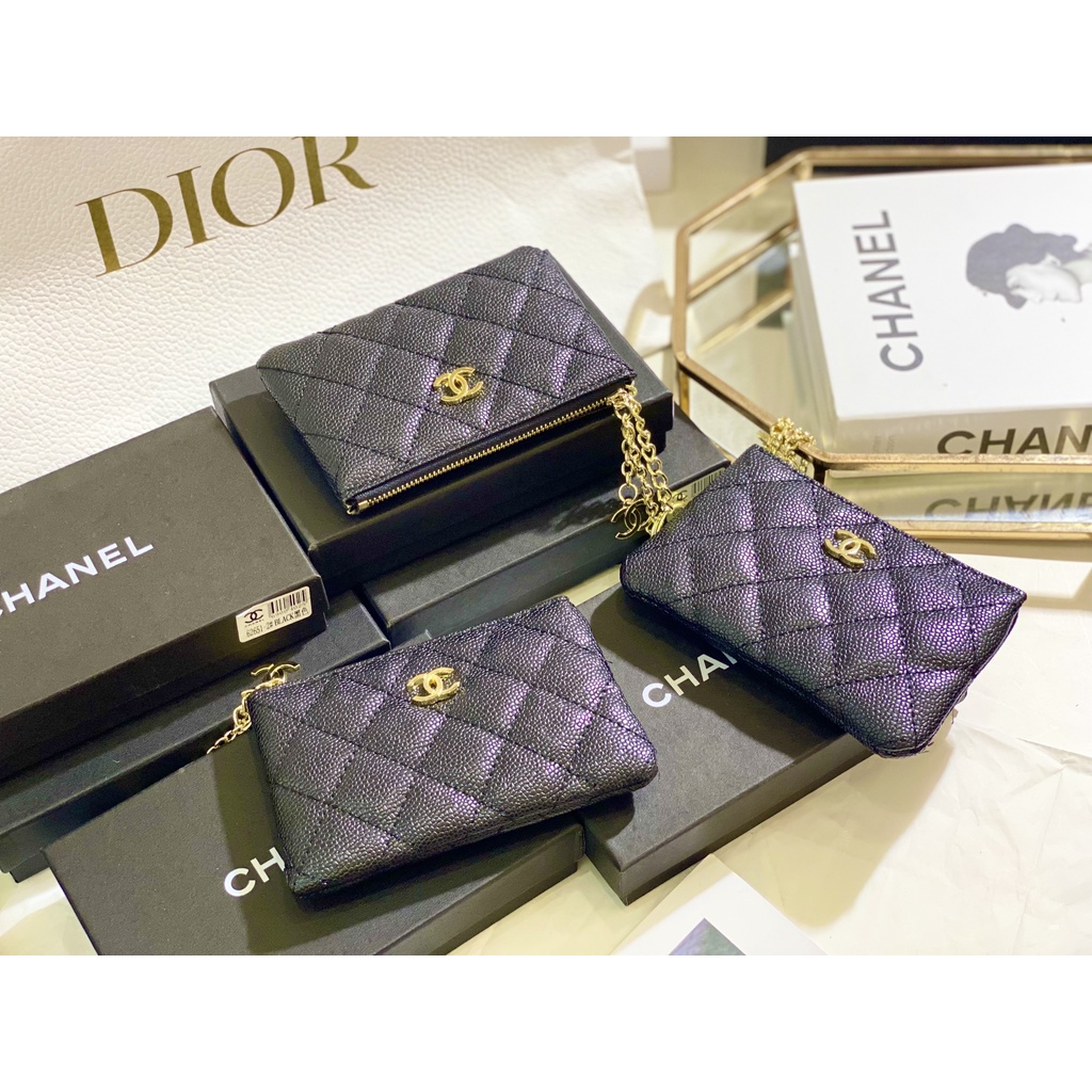 VÍ CHANEL C19 CẦM TAY MINI KÈM CHARM MÓC KHOÁ FULLBOX