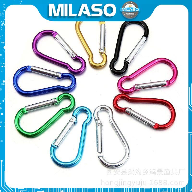 Móc khóa EDC MILASO móc chìa khóa xe, móc balo du lịch, dã ngoại, phượt carabiner nhôm siêu bền HG-001091