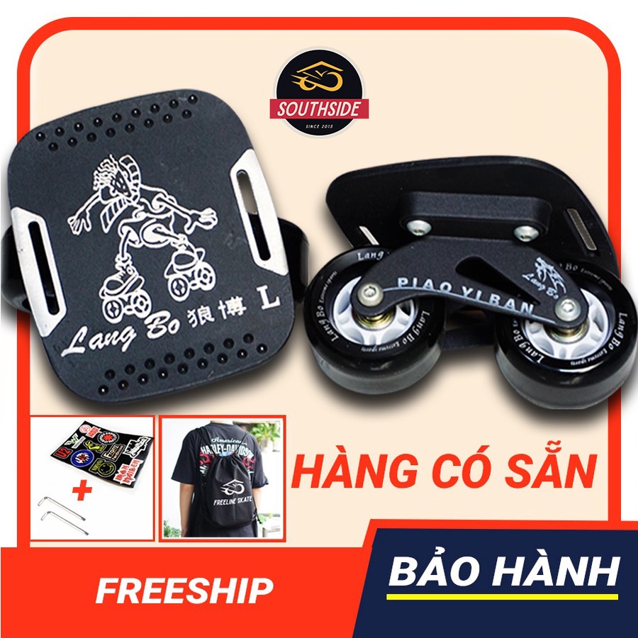 Ván trượt giầy patin Freeline skate LANGBO 4 MẶT NHÁM