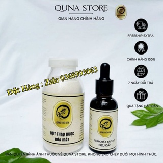 Combo Hoàng Thiên Sâm Chính Hãng ( Bột Rửa Mặt & Tinh Chất Tái Tạo Hoàng Thiên Sâm ) Giảm, Mụn, Nám, Sẹo Rỗ,  Hiệu Quả.