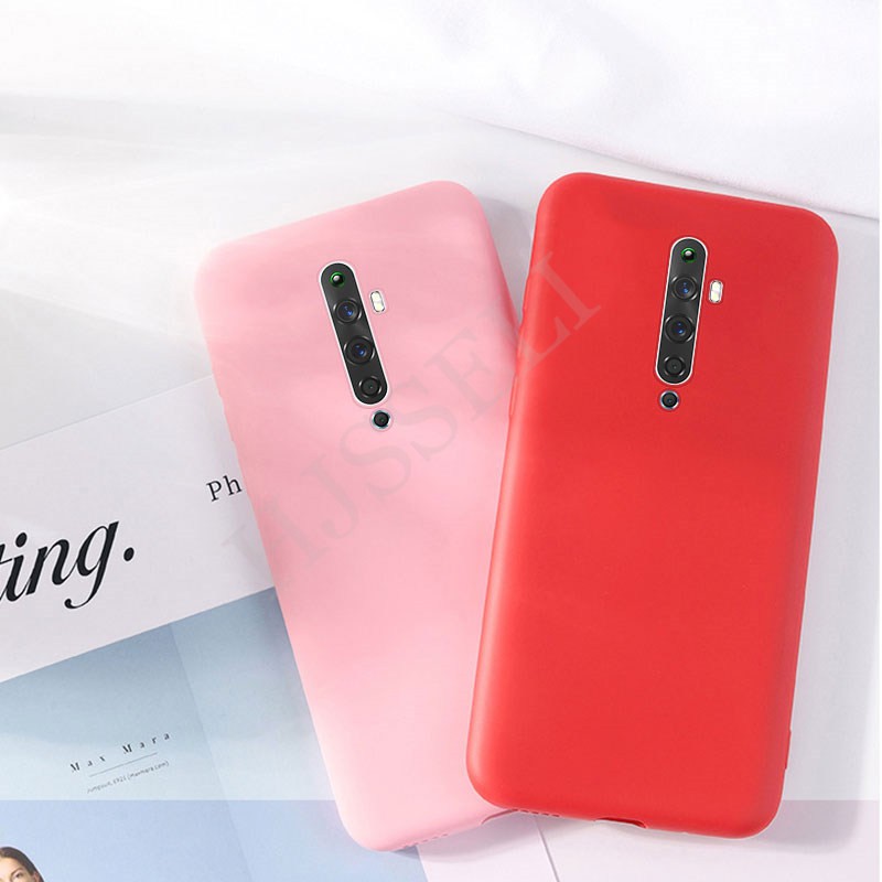 Ốp Điện Thoại  Silicone Màu Trơn Thời Trang Cho OPPO Reno2 F OPPO Reno2 2F