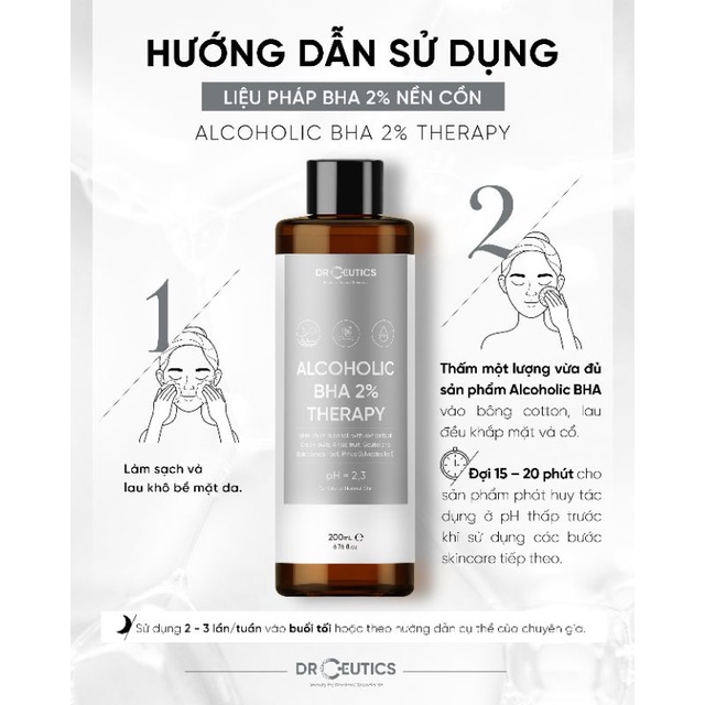 Toner dành cho da dầu ALCOHOLIC_BHA 2% THERAPY DR CEUTICS