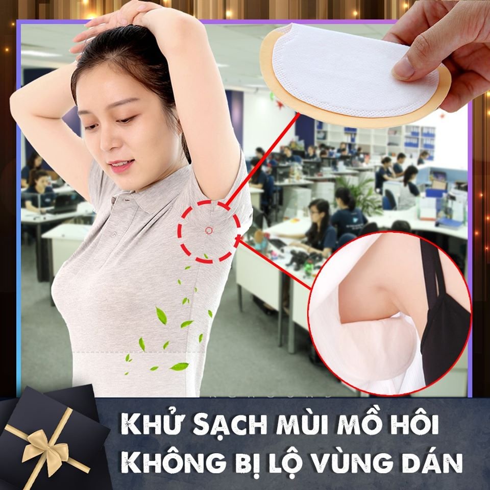 Bộ 40 miếng dán thấm hút mồ hôi nách, khử mùi, diệt khuẩn dành cho nam và nữ