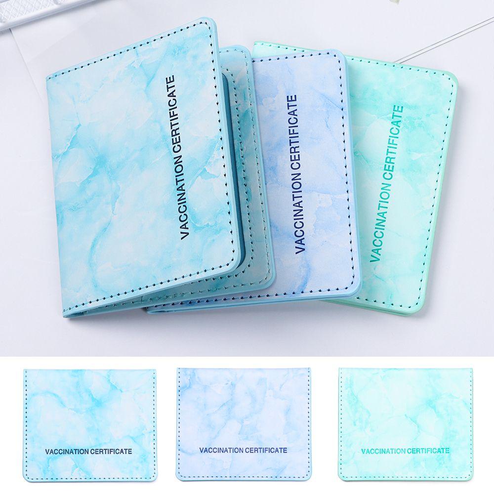Daphne Bao Da PU Đựng Hộ Chiếu Họa Tiết Đá Cẩm Thạch Dễ Thương Giá Đỡ