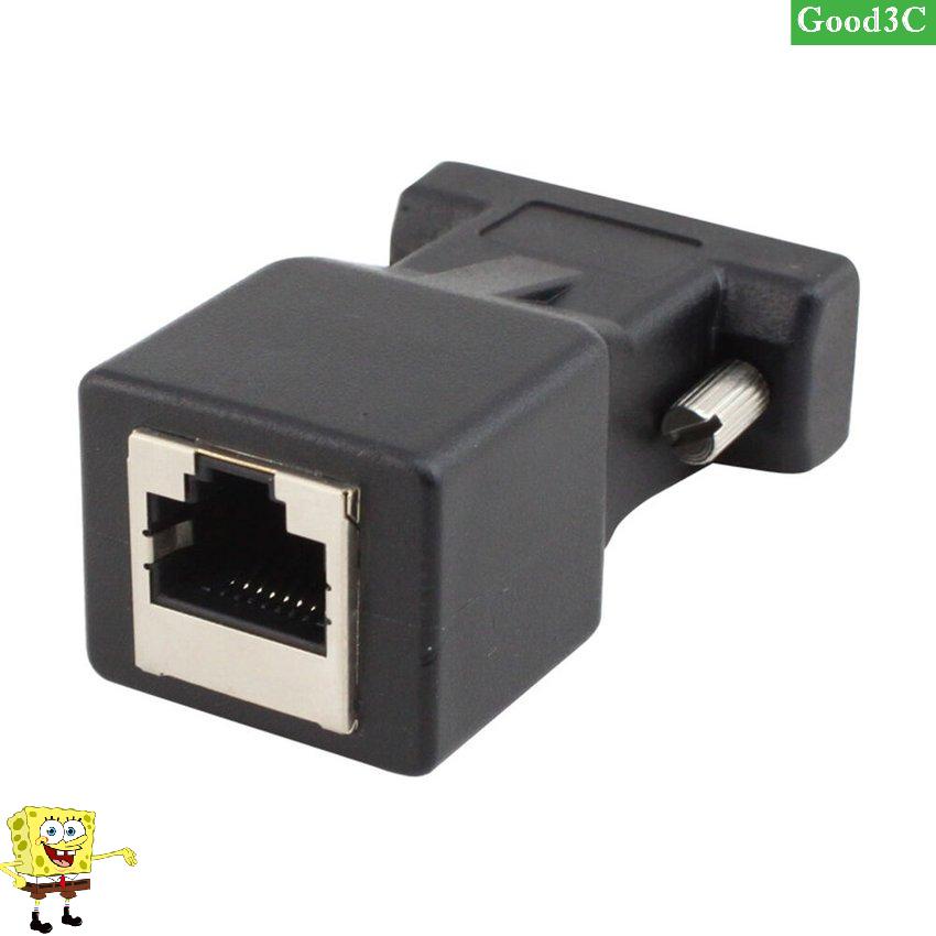 【Good】 Ethernet VGA Male Female To RJ45 15 Pin Network Adapter Connector LAN Extender