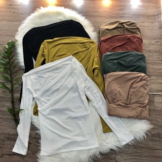Áo thun trễ vai tay dài