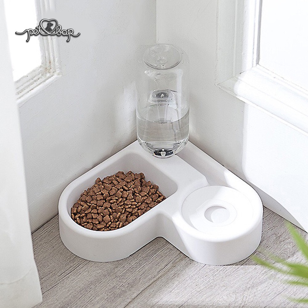Bát ăn tự động - Chén ăn kèm bình cấp nước cho thú cưng