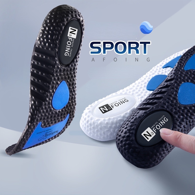 Cặp đệm lót giày thể thao bằng cao su silicone mềm thoáng khí khử mùi chống sốc cho nam và nữ