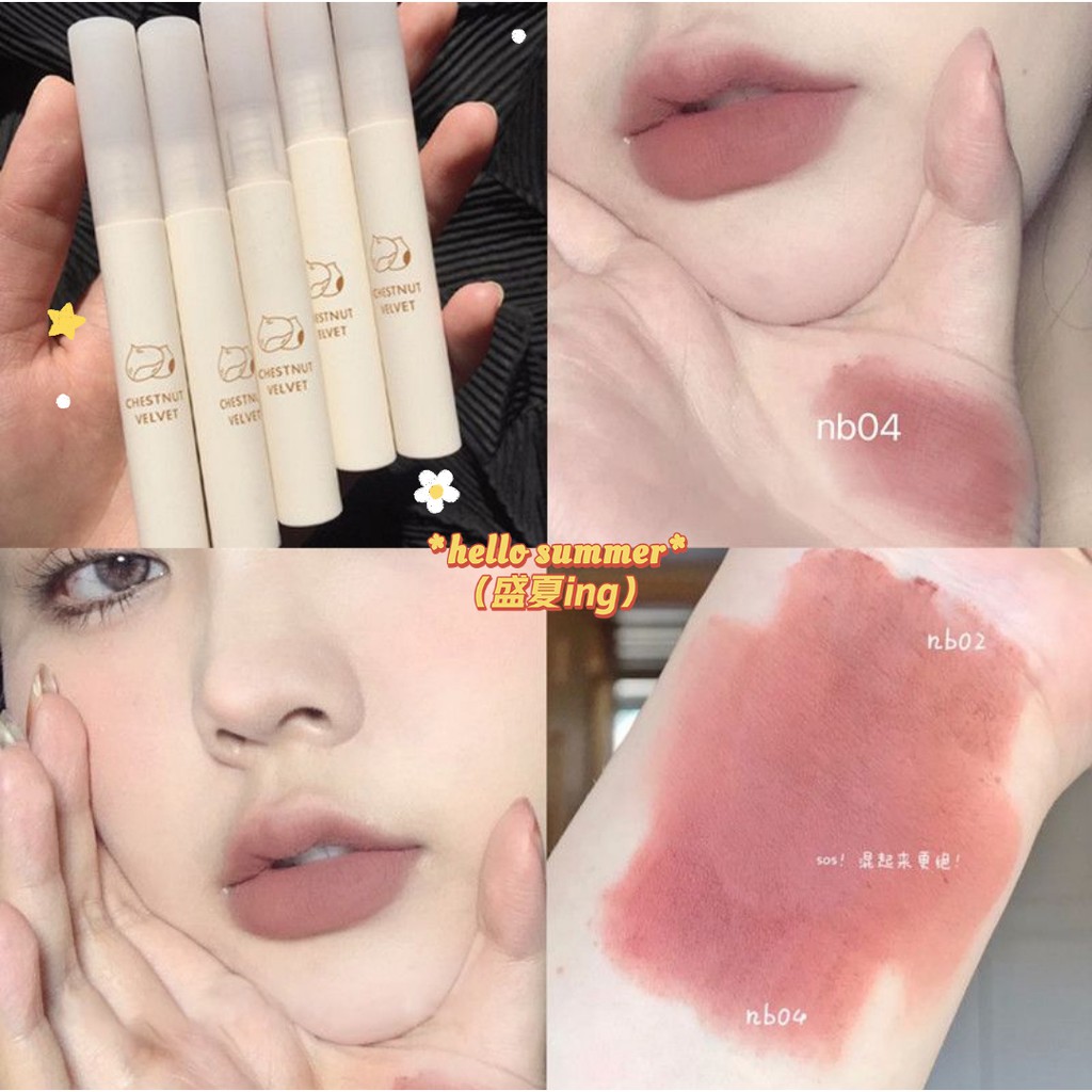 [Hàng mới về] Son môi HERORANGE mềm mịn như nhung chống dính lâu trôi trang điểm thời trang cho nữ