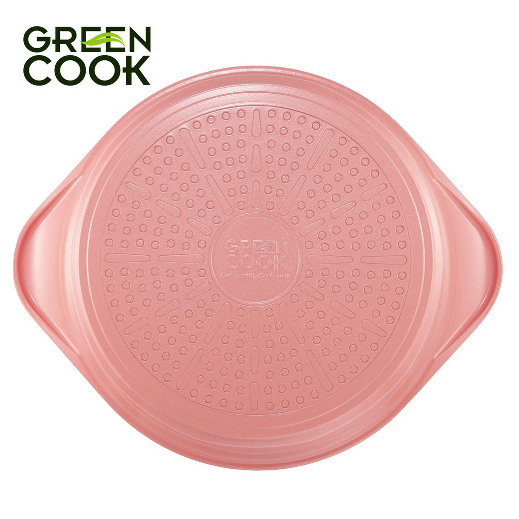 Nồi đúc ceramic vân đá đáy từ 20 cm Green Cook GCS02-20IH công nghệ Hàn Quốc