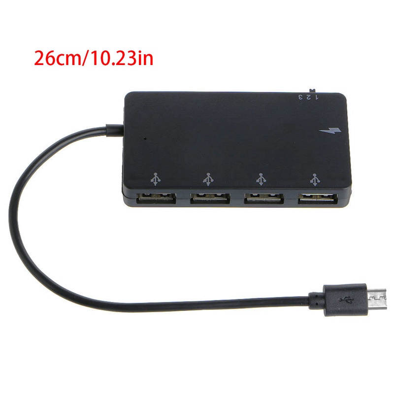Dây Cáp OTG 4 Cổng Micro USB OTG Hỗ Trợ Sạc Điện Thoại Android Hệ Thống Windows