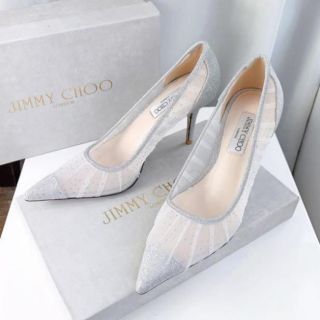 (VIDEO) Giày cao gót lưới 7p gót nhọn Jimmy Choo fullbox bill túi cao cấp