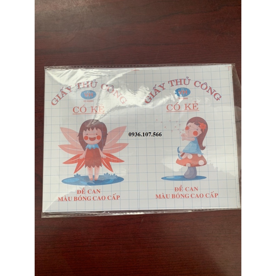 Sỉ 20 Tập Giấy thủ công 7 màu,có dán sẵn và không dán