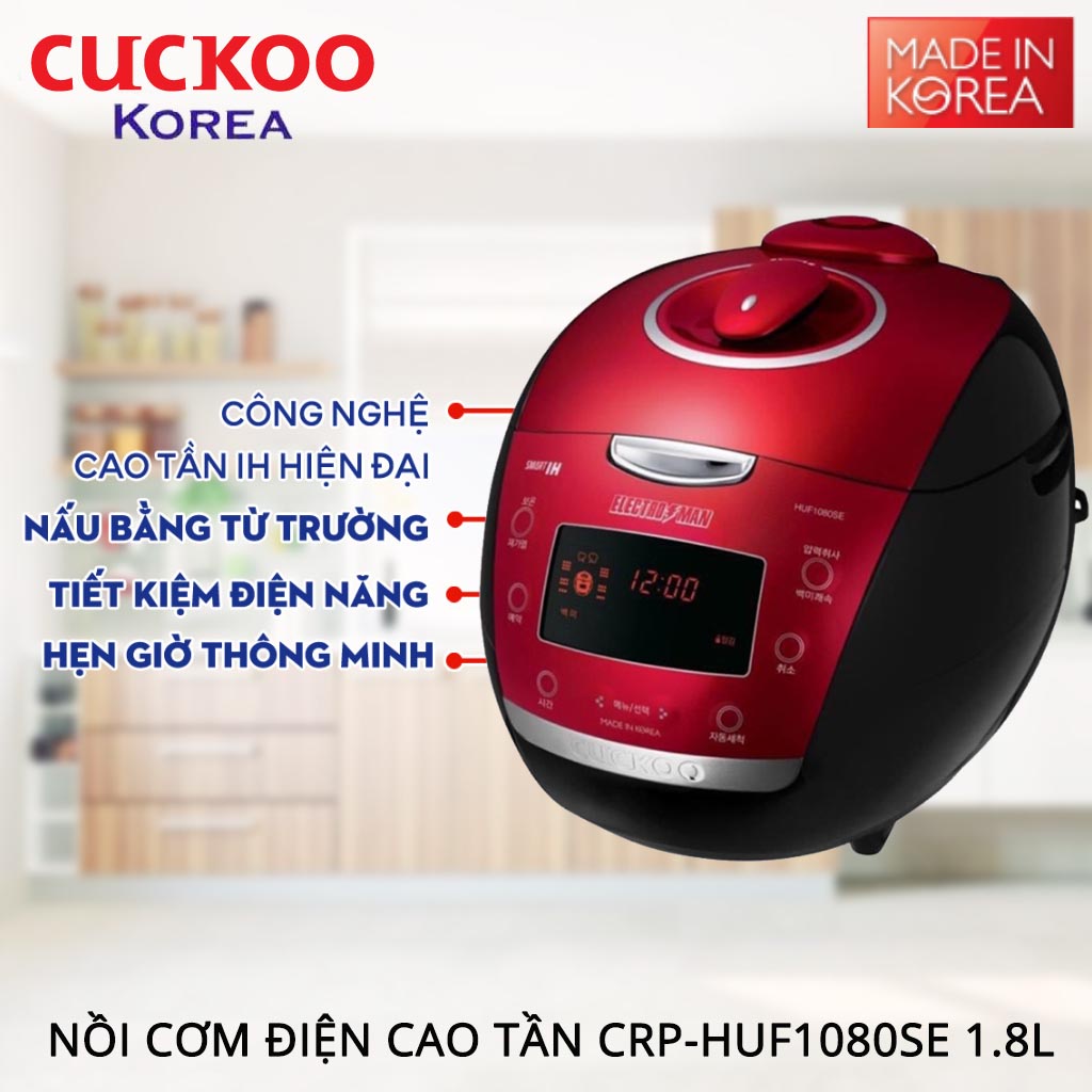 Nồi cơm điện cao tần Cuckoo CRP-HUF1080 dung tích 1.8 lít - Made in Korea