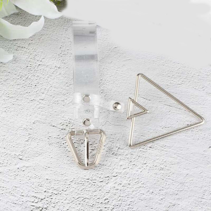 Thắt lưng nhựa PVC trong suốt cá tính sang trọng dành cho nữ