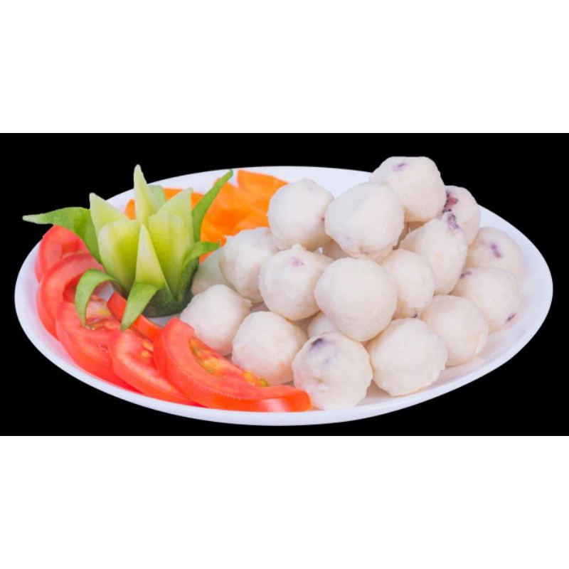 Mực viên ngon ( Chả mực rau củ )