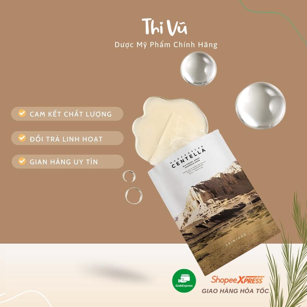 Mặt Nạ Skin1004 Làm Dịu, Ngừa Mụn Chiết Xuất Rau Má Madagascar Centella Watergel Sheet Ampoule Mask 25ml - Thi Vũ