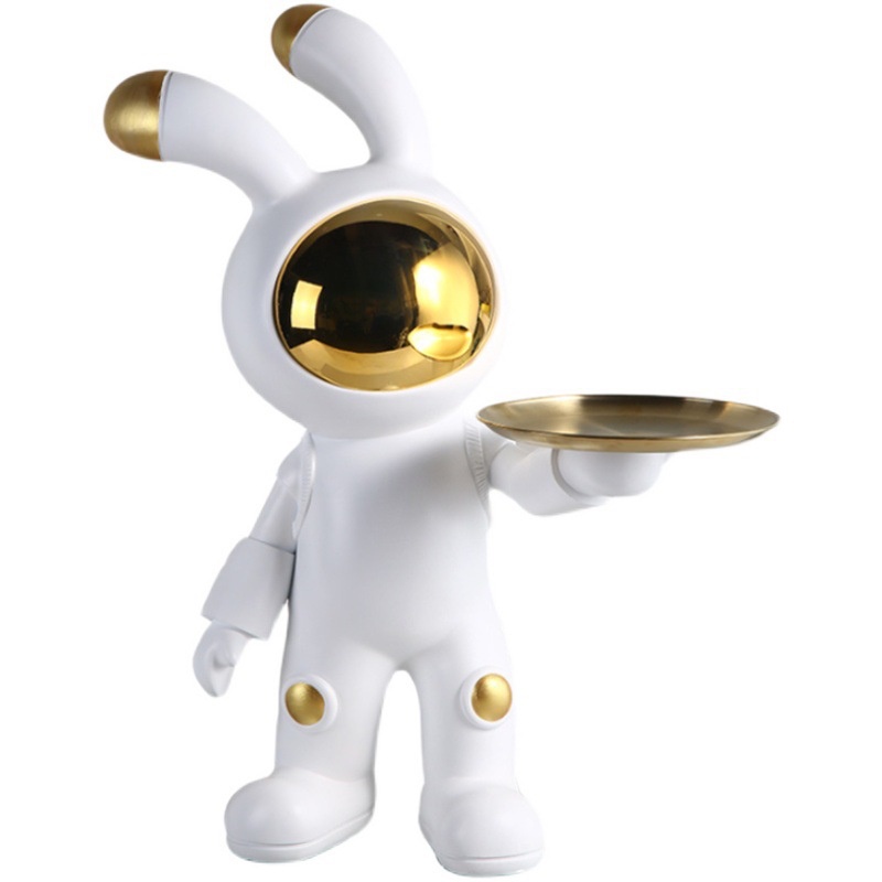 Bearbrick|Tượng Đỡ Khay thỏ phi hành gia tiện lợi trang trí trưng bày phòng khách, trang trí nhà cửa