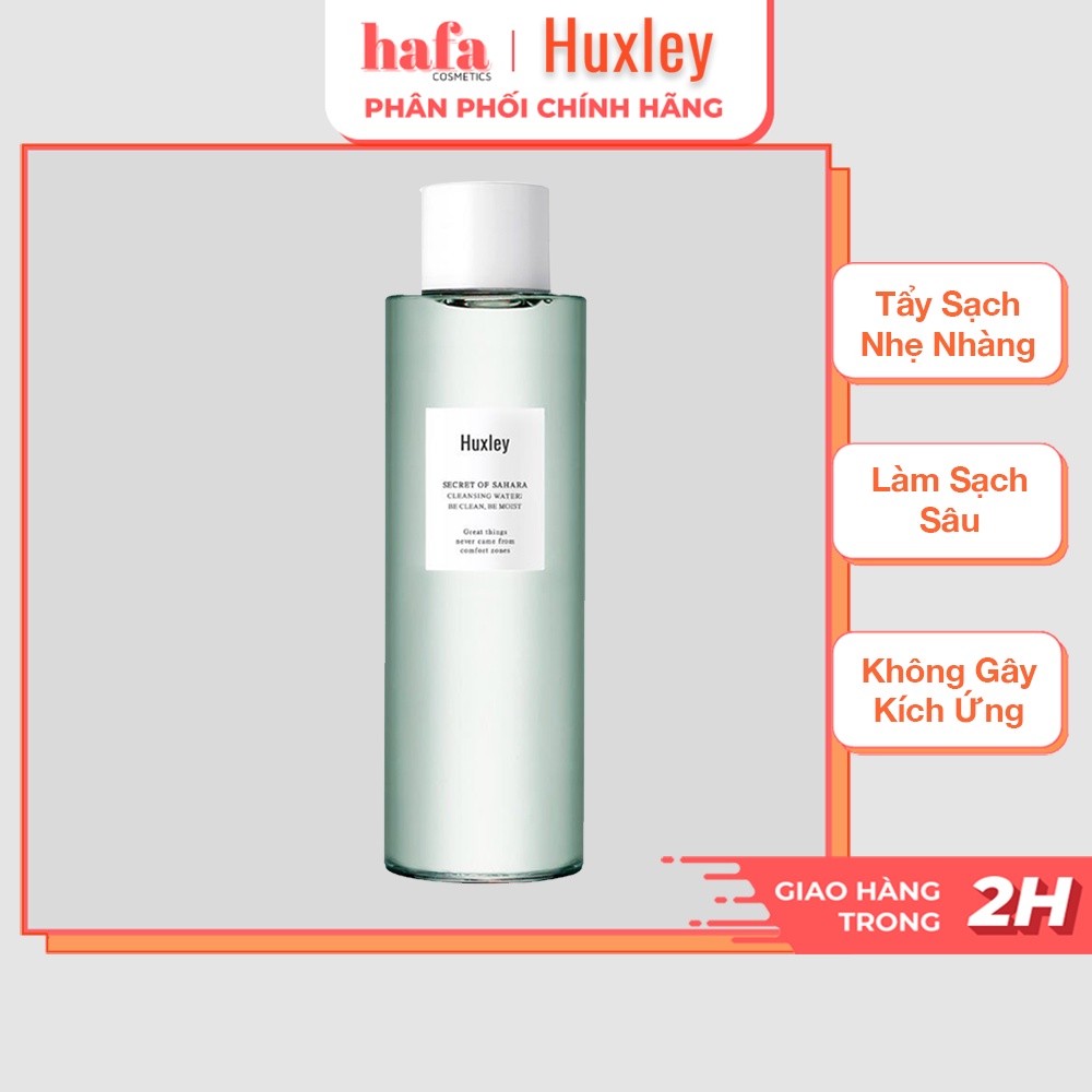 Nước tẩy trang Làm sạch sâu, dưỡng ẩm Huxley Cleansing Water; Be Clean, Be Moist _ Huxley Chính Hãng