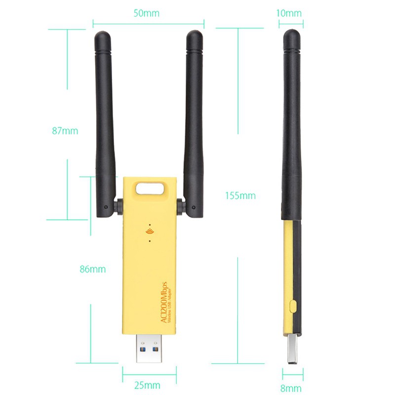 Usb 3.0 Gigabit 2.4g + 5g Băng Tần Kép 1200m Gigabit 802.11ac | BigBuy360 - bigbuy360.vn