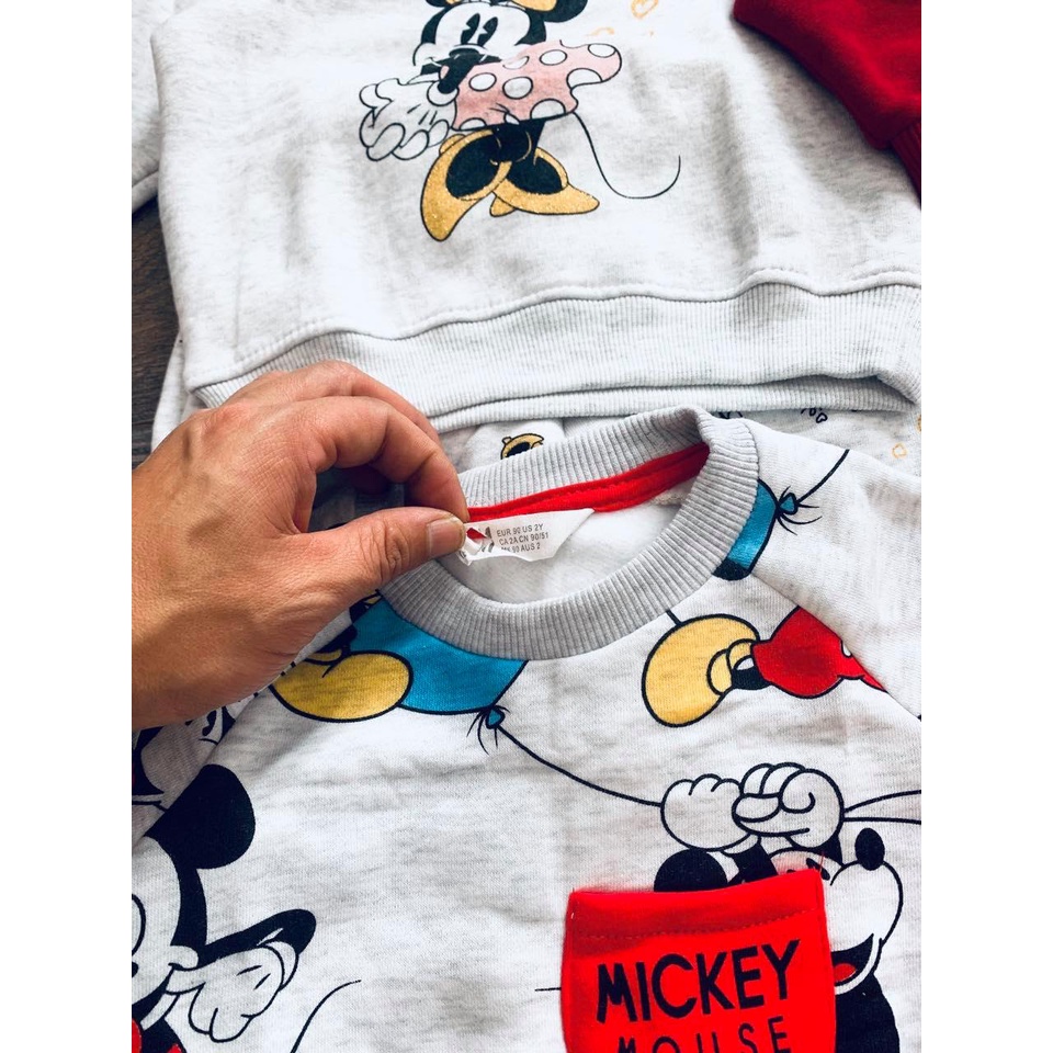 Bộ lót nỉ h.m xuất dư dày dặn siêu ấm cho bé