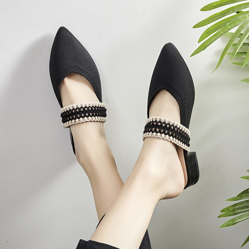 Dép Bít Mũi Phối Lông Xù Phong Cách Trẻ Trung Dành Cho Nữ | BigBuy360 - bigbuy360.vn