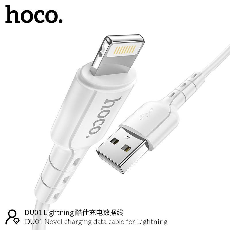 Cáp sạc và truyền dữ liệu Hoco DU01 USB to Micro/Lightning/Type-C sạc nhanh 2.4A/3A dài 100cm