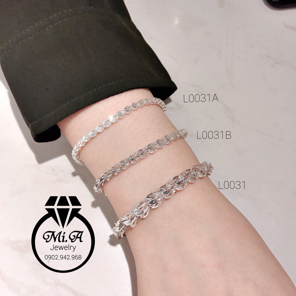 Lắc tay nữ Bạc Ý S925 lắc xoắn phụng móc máy siêu sáng | MiASJ