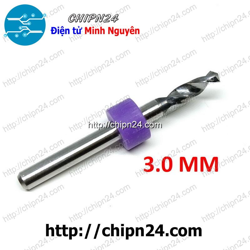 [1 CÂY] Mũi khoan mạch in CNC 3.0mm (Mạch điện tử, PCB)