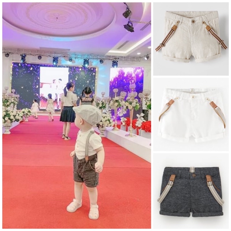 Quần kèm belt đũi mềm cho bé trai săn sale