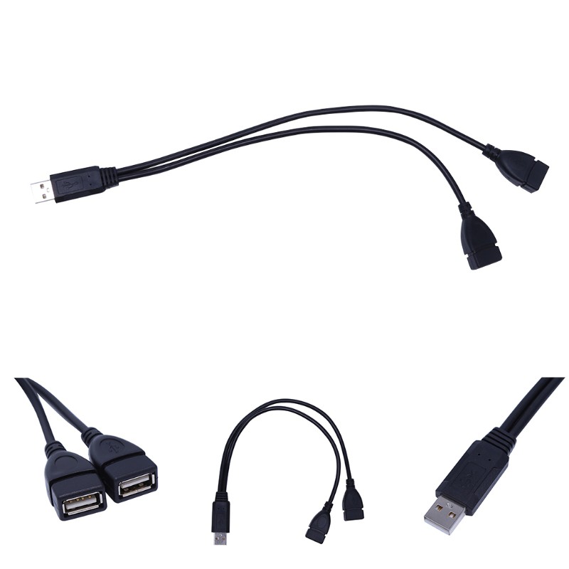 Dây Cáp Chữ Y Chuyển Đổi Usb 2.0-A 1 Đầu Đực Sang 2 Đầu Cái Tiện Dụng