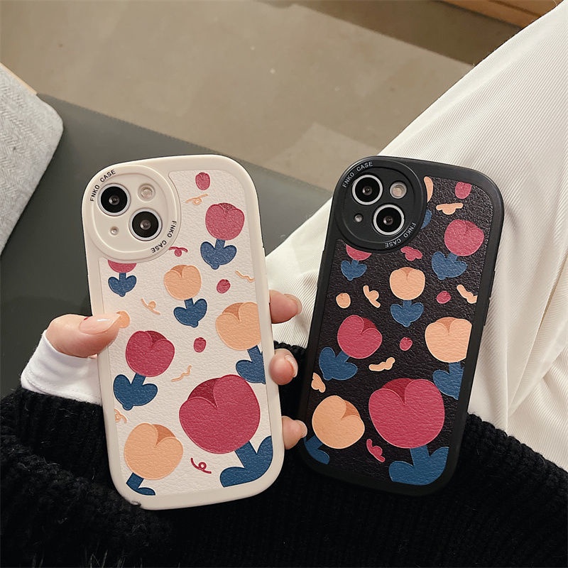Ốp điện thoại silicon họa tiết hoa tulip YJX4 cho iPhone 12 13 11 Pro Max X Xs Max Xr
