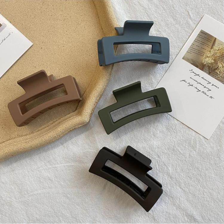 Kẹp Tóc Nhám Càng Cua Hàn Quốc Kiểu Pháp Cổ Điển Hình Chữ Nhật C53